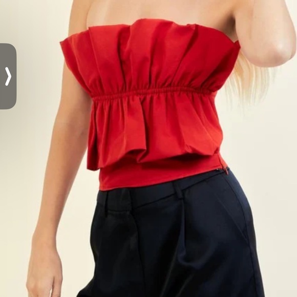 Strapless Women’s Ruffle Top - Picture 4 of 4